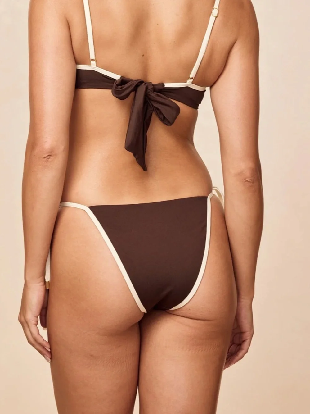 Monday Swimwear Le Marais Bottom In Espresso and Ivory NWOT